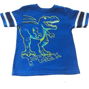 Garanimal short Sleeve Boys T-Rex Dinosaur T-Shirt size 5 blue